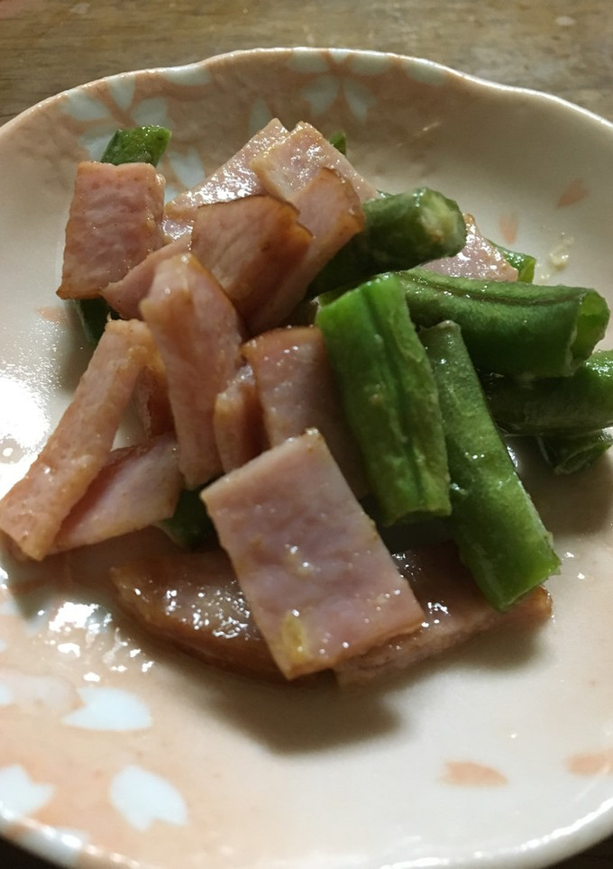 インゲンとハムのマヨ炒め-レシピのメイン写真