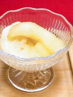 簡単!大人の白ワイン風味✨梨のコンポート-レシピのメイン写真