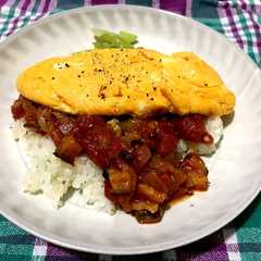 รูปของ バーベキューの残り物でトマト煮込み
