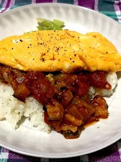 バーベキューの残り物でトマト煮込み-レシピのメイン写真