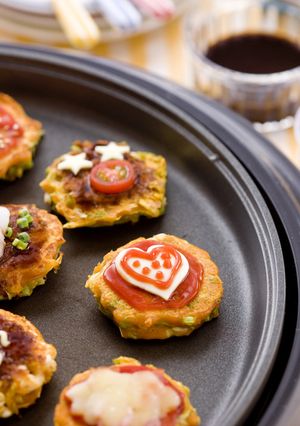 野菜一日これ一杯で作るピザ風お好み焼き-レシピのメイン写真