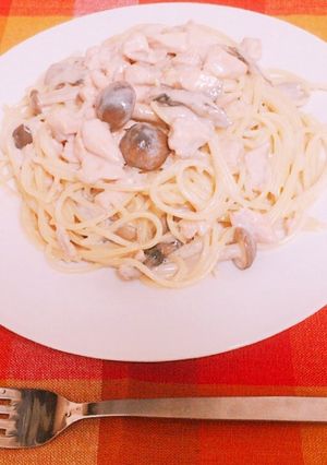 超簡単☆秋鮭とキノコのクリームパスタ-レシピのメイン写真