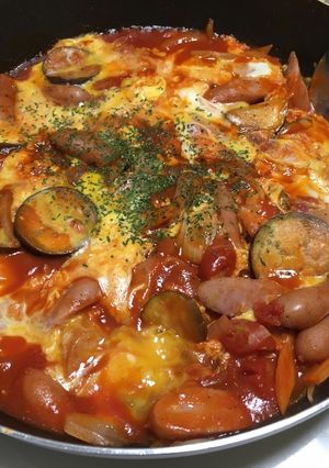 簡単☆トマト缶でオムレツ風♡-レシピのメイン写真