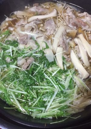 豚肉と水菜のハリハリ鍋-レシピのメイン写真