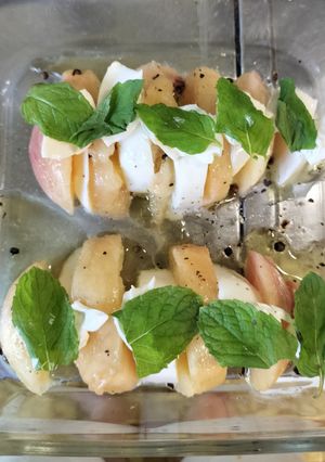 夏に食べたい🍑桃のカプレーゼ-レシピのメイン写真