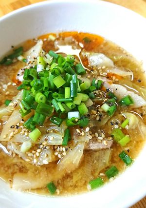 キャベツ消費☺味噌ラーメン風おかずスープ-レシピのメイン写真