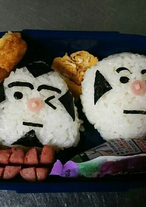 おむすびまん＆こむすびまんのキャラ弁-レシピのメイン写真