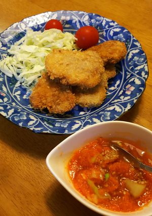 にんじんこぶおろしタレで豚カツ-レシピのメイン写真