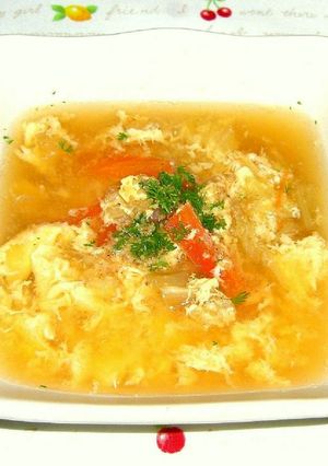 ほっこり♪白菜のふわふわ卵スープ-レシピのメイン写真