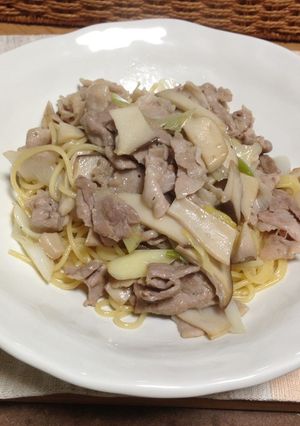 豚肉とネギのパスタ-レシピのメイン写真