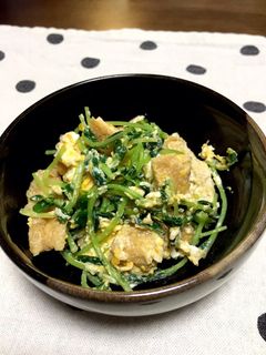 あと一品 豆苗で卵とじ-レシピのメイン写真