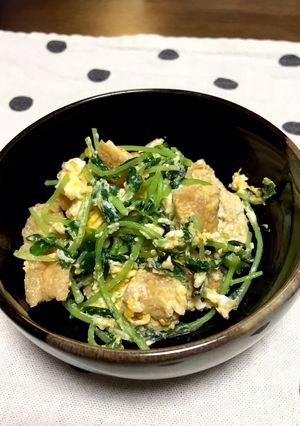 あと一品 豆苗で卵とじ-レシピのメイン写真