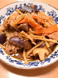 ナスとタケノコのピリ辛甜麺醤炒め-レシピのメイン写真