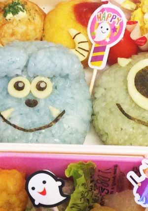 キャラ弁♡ディズニーのサリー&マイク☆-レシピのメイン写真