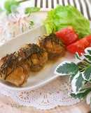 玉ねぎこぶおろしソースの♥蓮根はさみ焼き