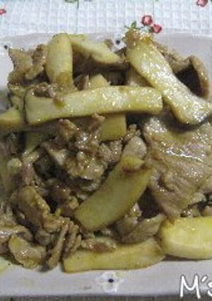 エリンギと豚肉のバター醤油炒めカレー風味-レシピのメイン写真