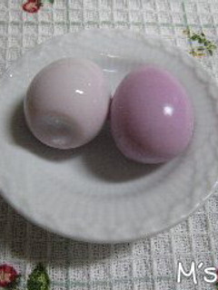 うずら卵色づけ(ピンク)-レシピのメイン写真