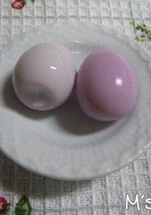うずら卵色づけ(ピンク)-レシピのメイン写真