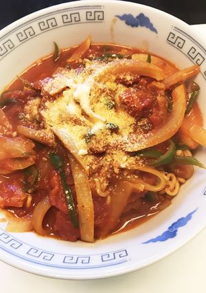 簡単！5分！辛ナポ麺♫-レシピのメイン写真