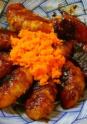 リンゴの肉巻き~キャロットこぶおろし-レシピのメイン写真