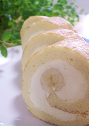 ふわふわバナナのロールケーキ-レシピのメイン写真