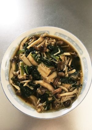 簡単きのことほうれん草のとろみ和え-レシピのメイン写真