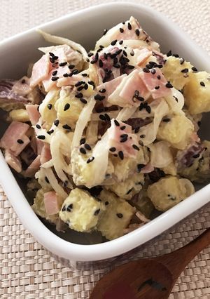 レンジで簡単♡さつま芋でスイートポテサラ-レシピのメイン写真