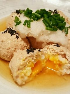 おろしあんかけ☆半熟卵入りつくね-レシピのメイン写真