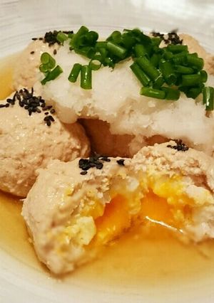 おろしあんかけ☆半熟卵入りつくね-レシピのメイン写真