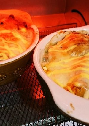 鶏とカボチャのバジルマヨチーズグラタン✨-レシピのメイン写真