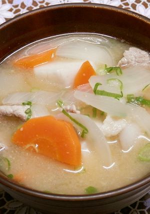 里芋と豚肉の味噌汁-レシピのメイン写真