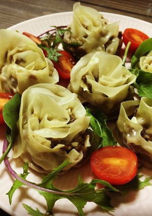 ペリメニ薔薇餃子風♡-レシピのメイン写真