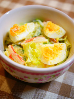 レタスの味噌マヨエッグサラダ-レシピのメイン写真