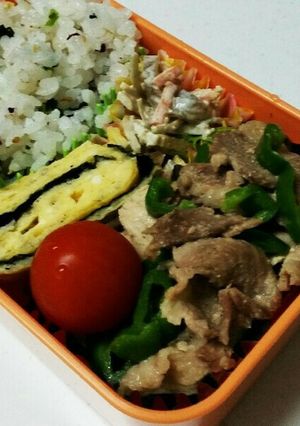 お弁当に簡単豚肉のオイマヨ炒め-レシピのメイン写真