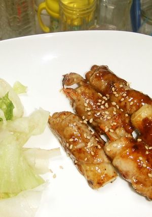 食べ応えあり、エノキと人参、竹輪の肉巻き-レシピのメイン写真