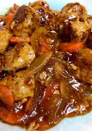 とろ〜りタレが絡まる肉団子-レシピのメイン写真