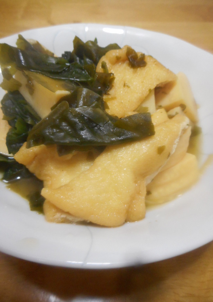 たけのこと油揚げとわかめの煮物-レシピのメイン写真