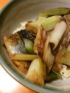 秋刀魚と葱の蒲焼丼-レシピのメイン写真
