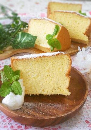 ふわっふわ♥絹食感のミルクシフォンケーキ-レシピのメイン写真