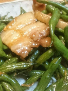 ご飯が進む‼いんげん豆と豚バラ炒め♪-レシピのメイン写真