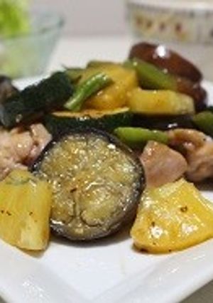野菜＆パイン缶甘酢炒め-レシピのメイン写真