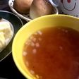 朝ごはんにケチャップでトマトスープ