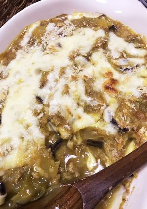 余ったカレーリメイク！茄子カレーグラタン-レシピのメイン写真