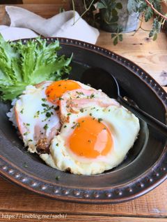 ハムエッグの照り焼き丼-レシピのメイン写真