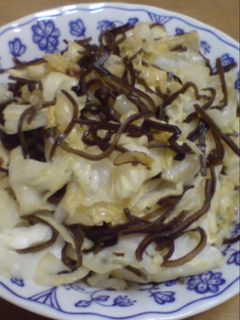 キャベツの塩昆布マヨ炒め-レシピのメイン写真