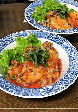 鶏むね竜田のトマトこぶおろし南蛮-レシピのメイン写真