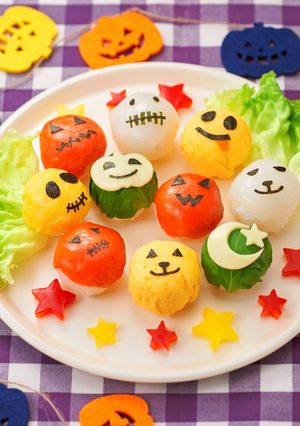 ハロウィン　手まり寿司-レシピのメイン写真