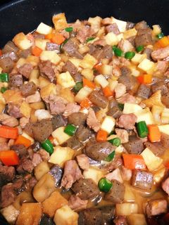 豚肉と根菜のさいの目炒り煮-レシピのメイン写真