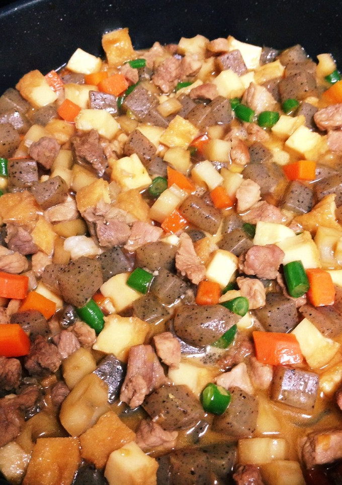 豚肉と根菜のさいの目炒り煮-レシピのメイン写真