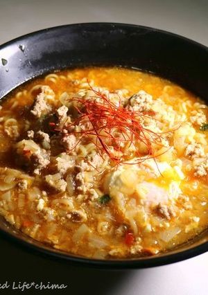 豚そぼろの辛ラーメン-レシピのメイン写真